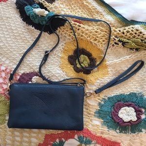 Blue travel purse/wristlet